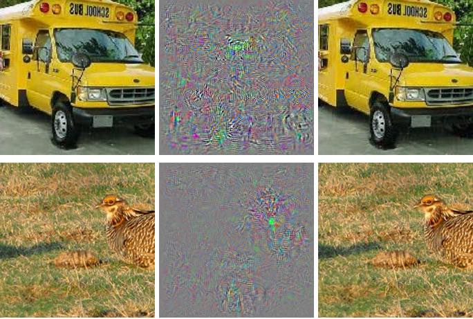 An example of adversarial attack in computer vision